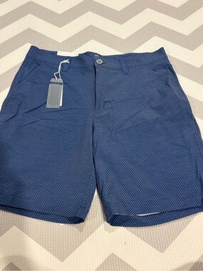 Southern Tide Navy Micro-Dot Flat Front Shorts
